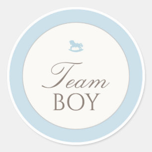 Gender Reveal Voting Team Boy Teddy Bear Sticker