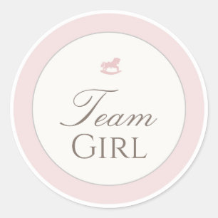 Gender Reveal Voting Team Girl Teddy Bear Sticker