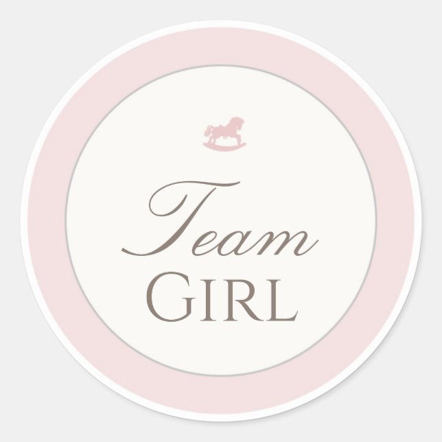 Gender Reveal Voting Team Girl Teddy Bear Sticker (Front)