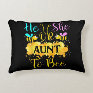 Gender Reveal What Will It Bee – Gift For Aunt Decorative Cushion