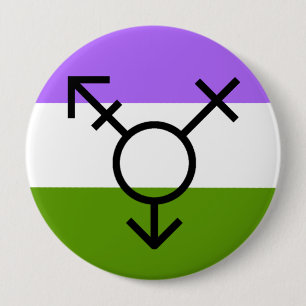Gender Revolution LGBTQA Genderqueer Non-Binary 10 Cm Round Badge