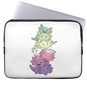 Genderfae Flag Pride Lgbtq Axolotl Laptop Sleeve