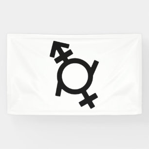Genderfluid Androgyne Female Gender Symbol Banner