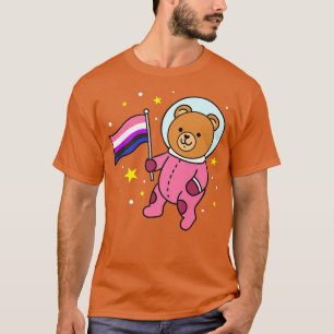 Genderfluid Bear In Space Genderfluid Premium 900  T-Shirt