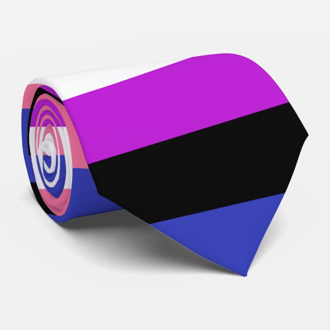 Genderfluid Colours Krawatte Tie (Rolled)