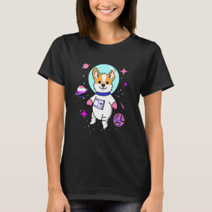 Genderfluid Corgi In Space Genderfluid Pride T-Shirt
