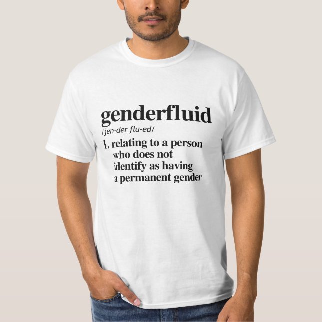 Genderfluid Definition T-Shirt (Front)