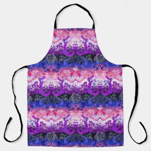 Genderfluid Dragon Damask - Genderfluid Pride Flag Apron