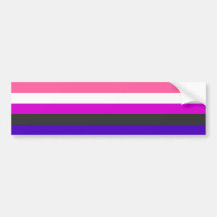 Genderfluid flag bumper sticker