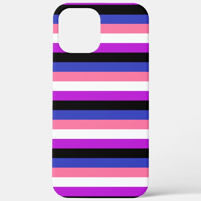 Genderfluid Flag Colours Case-Mate iPhone Case (Back)