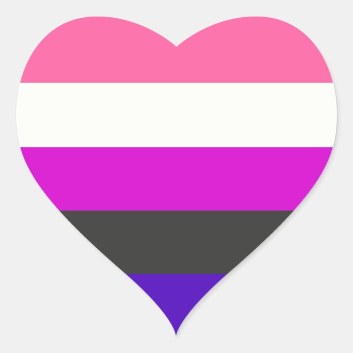 Genderfluid flag heart sticker | Zazzle.co.uk