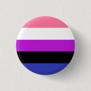 Genderfluid Flag LGBT  Button