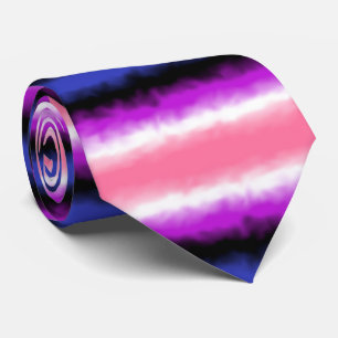 Genderfluid Flag Narrow Stripe Neck Tie