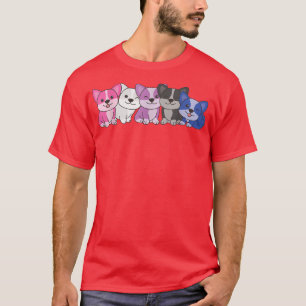 Genderfluid Flag Pride Lgbtq Dogs Genderfluid Corg T-Shirt