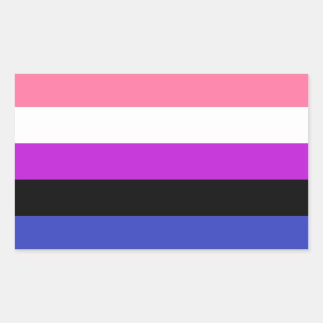 Genderfluid Flag Stickers (Front)