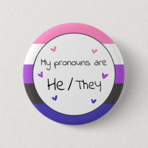 Genderfluid He/They Pronoun Pin