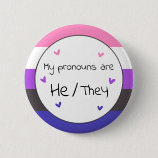 Genderfluid He/They Pronoun Pin