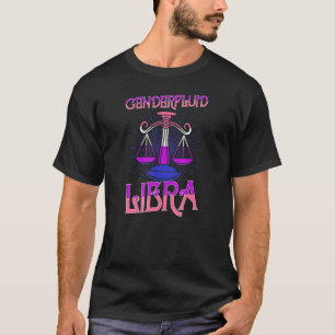 Genderfluid Libra Zodiac Sign Birthday Horoscope T-Shirt