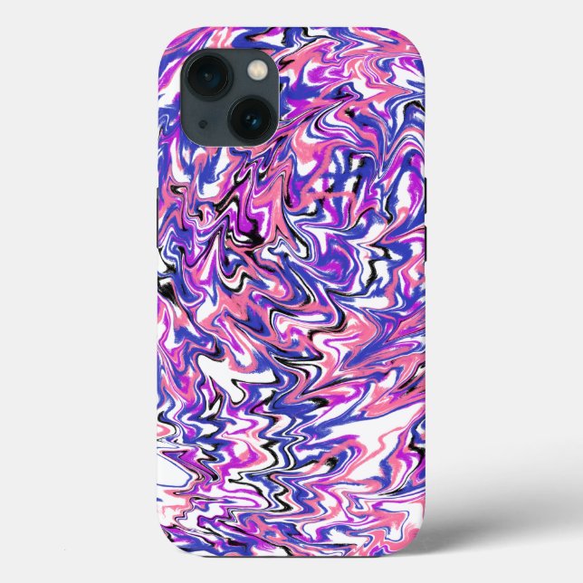 Genderfluid marble paint pouring swirl abstract Case-Mate iPhone case (Back)