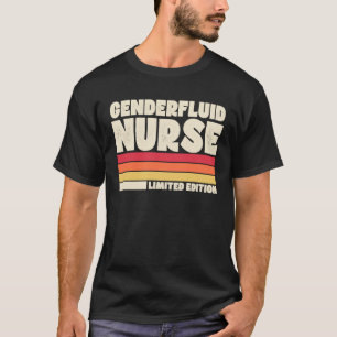 Genderfluid Nurse Retro Vintage Style T-Shirt
