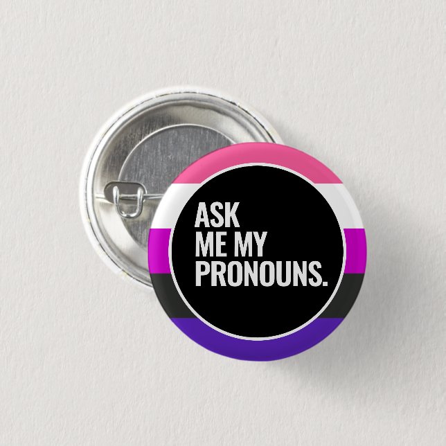 Genderfluid Pride 3 Cm Round Badge (Front & Back)