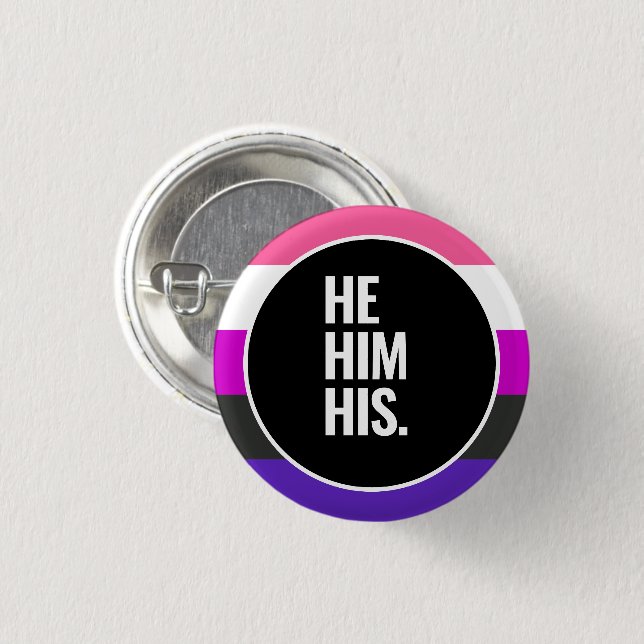 Genderfluid Pride 3 Cm Round Badge (Front & Back)
