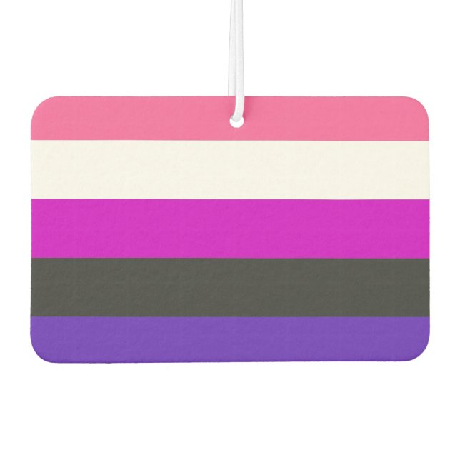 Genderfluid Pride Car Air Freshener (Front)
