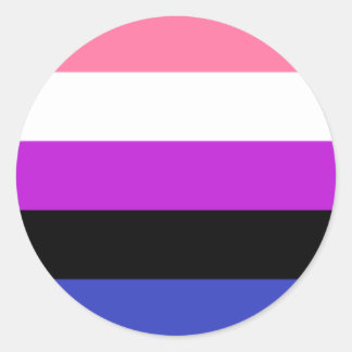 Genderfluid Pride Circle Sticker