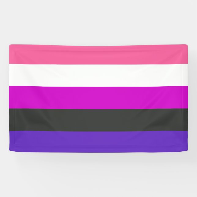 Genderfluid Pride Flag Banner (Horizontal)