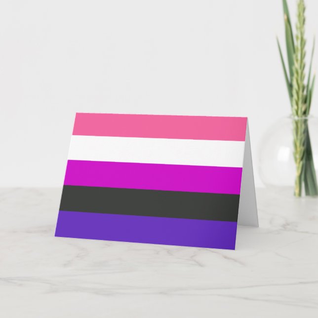 Genderfluid Pride Flag Card (Front)