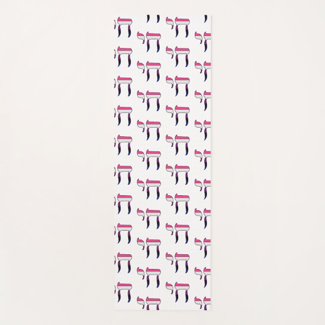 Genderfluid Pride Flag Chai  Yoga Mat (Front)