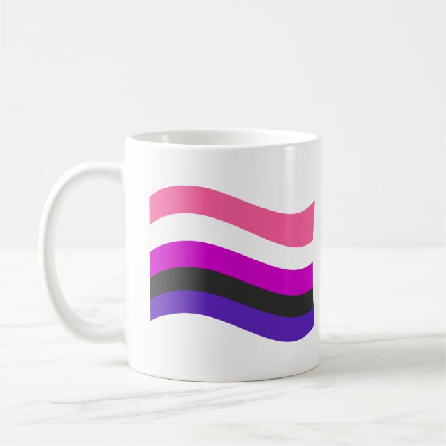 Genderfluid Pride Flag Coffee Mug (Left)