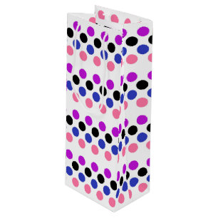 Genderfluid Pride Flag Colours Polkadots Wine Gift Bag