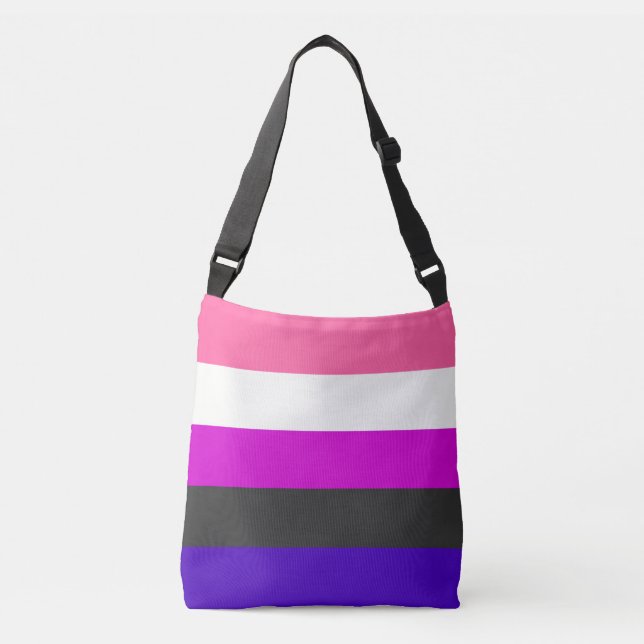 Genderfluid Pride Flag Crossbody Bag (Front)