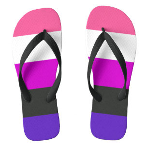 Genderfluid Pride Flag Flip Flops