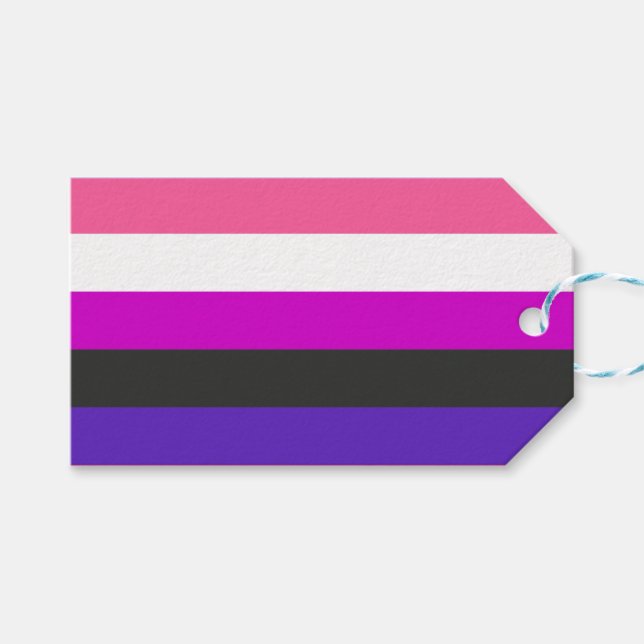 Genderfluid Pride Flag Gift Tags (Front (Horizontal))