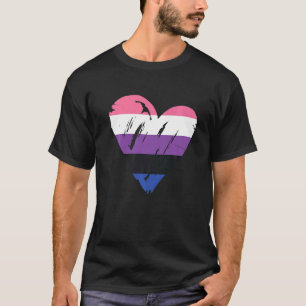 Genderfluid Pride Flag Love Gender Fluid Heart Fla T-Shirt