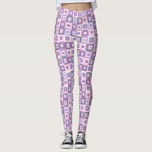 Genderfluid Pride Flag Modern Art Purple Blue Pink Leggings