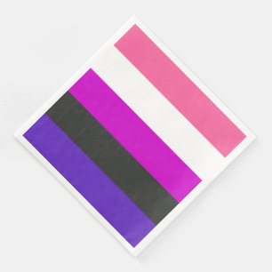 Genderfluid Pride Flag Napkin