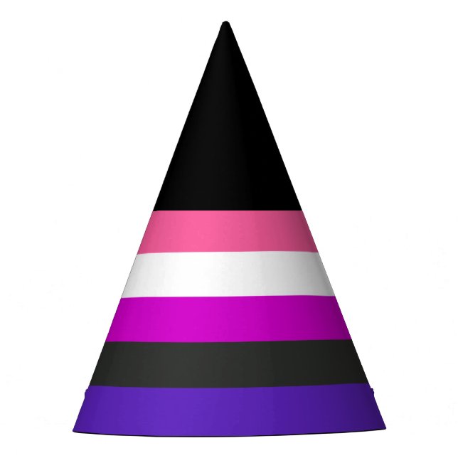 Genderfluid Pride Flag Party Hat (Front)