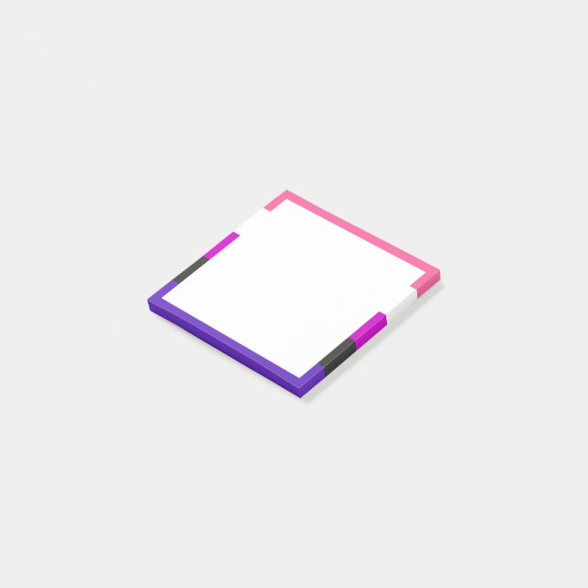 Genderfluid Pride Flag Post-it Notes (Angled)