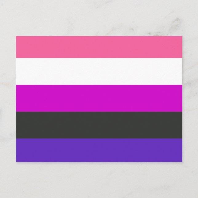 Genderfluid Pride Flag Postcard (Front)