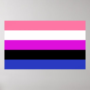 Genderfluid Pride Flag Poster