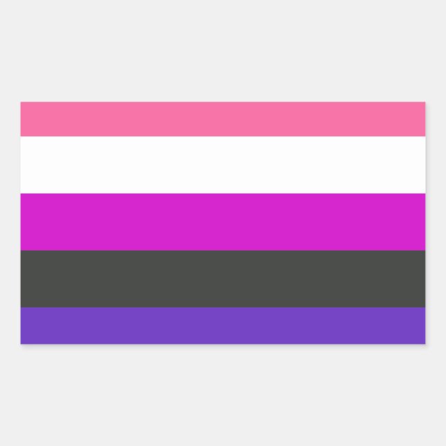 Genderfluid Pride Flag Rectangular Sticker (Front)