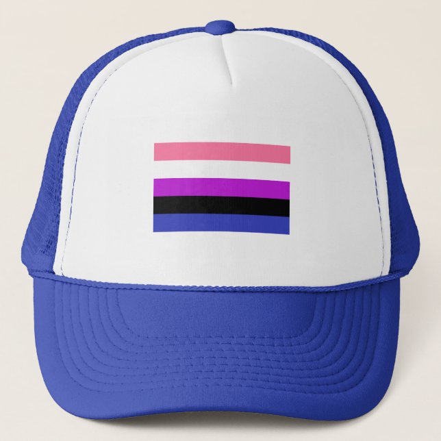 Genderfluid Pride Flag Trucker Hat (Front)