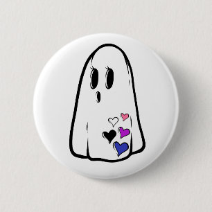 Genderfluid Pride Ghost 6 Cm Round Badge