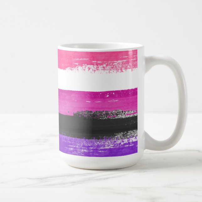 Genderfluid Pride Paint Coffee Mug (Right)