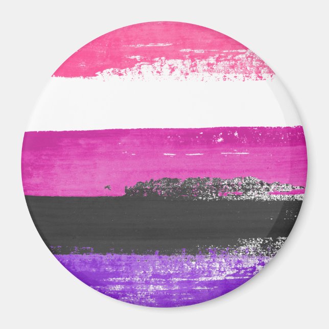 Genderfluid Pride Paint Magnet (Front)