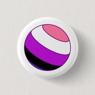 Genderfluid Pride Sphere 3 Cm Round Badge