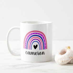 Genderfluid Rainbow Personalised Coffee Mug